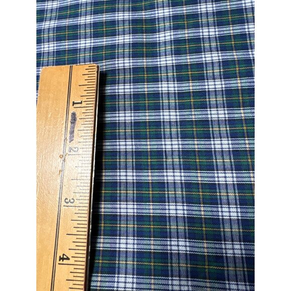 Blue & Green Plaid Cotton Fabric by 1/2 yard x 44" - Picture 2 of 5